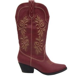 rampage red cowgirl boots